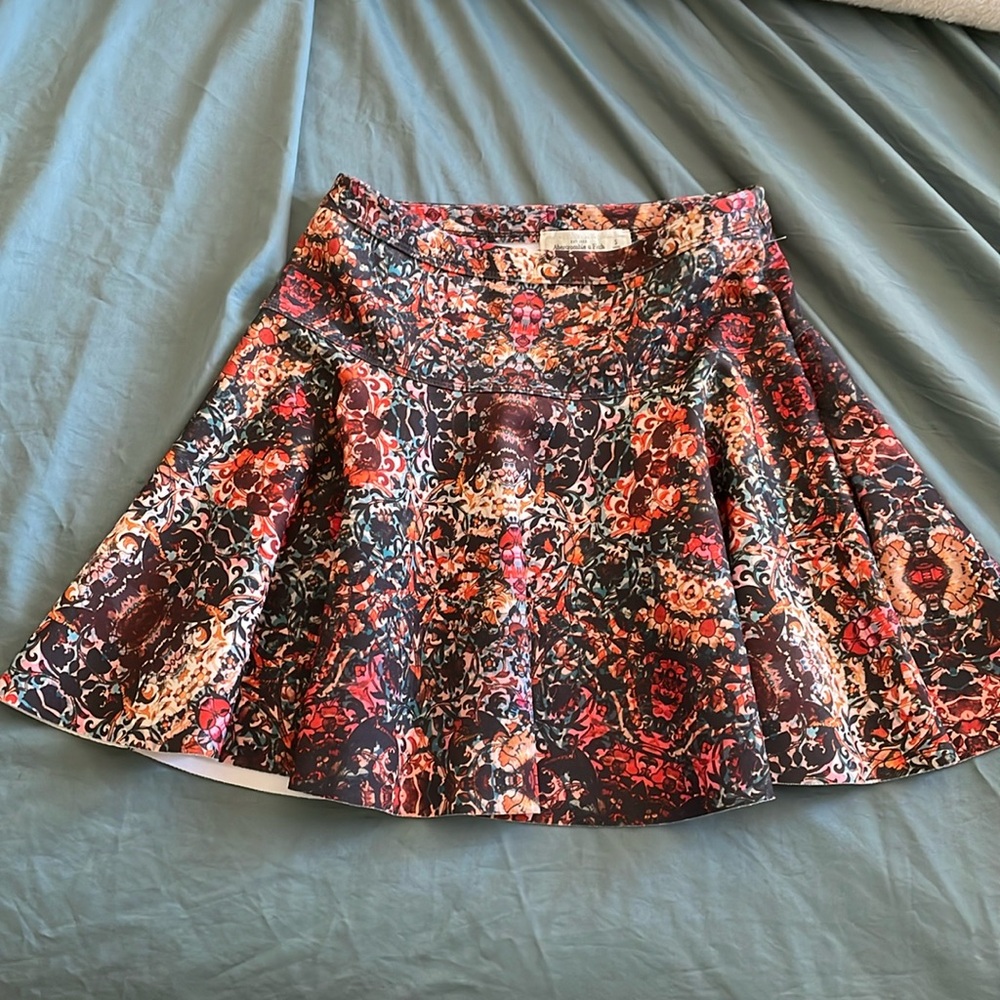 Skirt, A line, Abercrombie and Fitch, multi colored